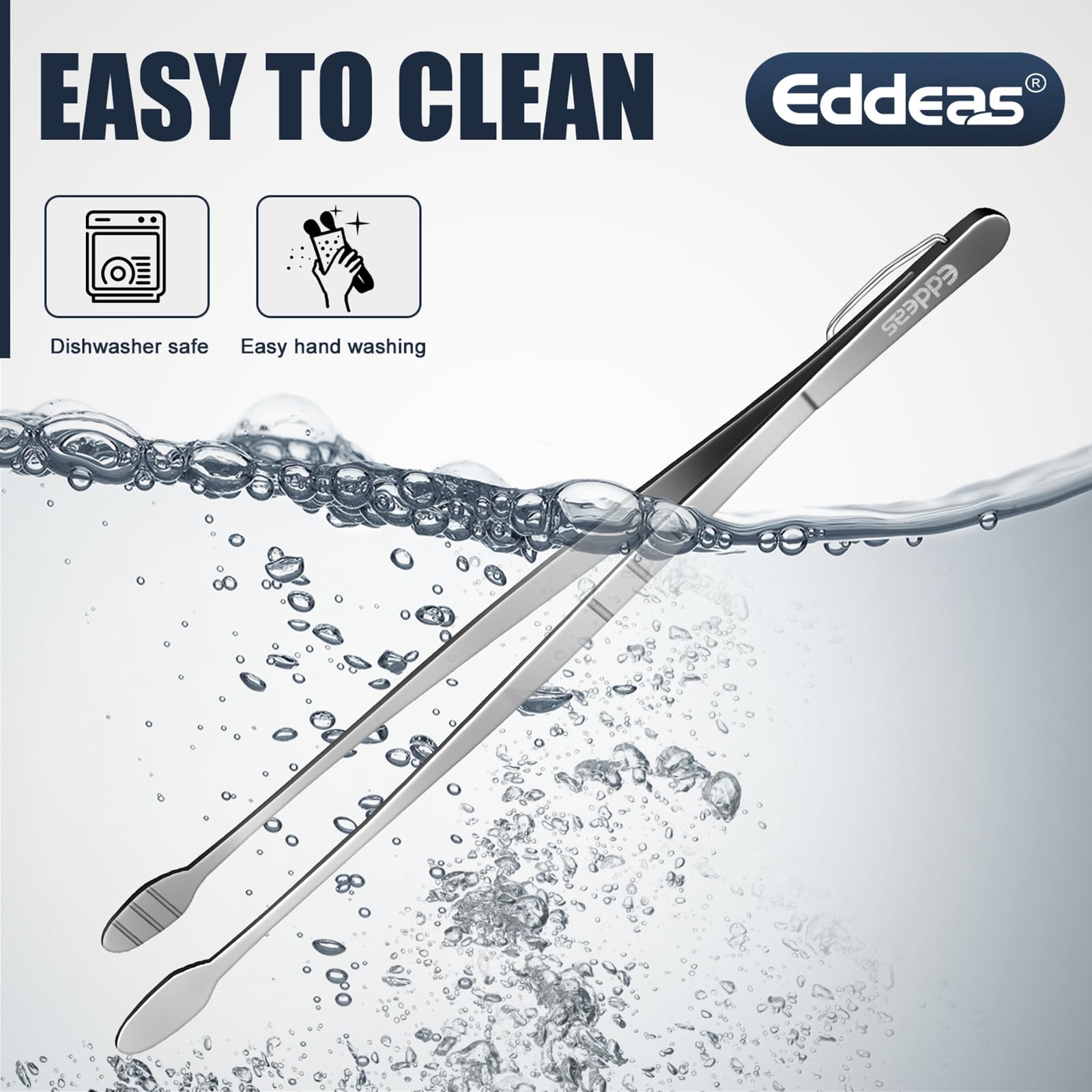 Eddeas multi-use kitchen tweezers for grabbing meat, bacon, or herbs.