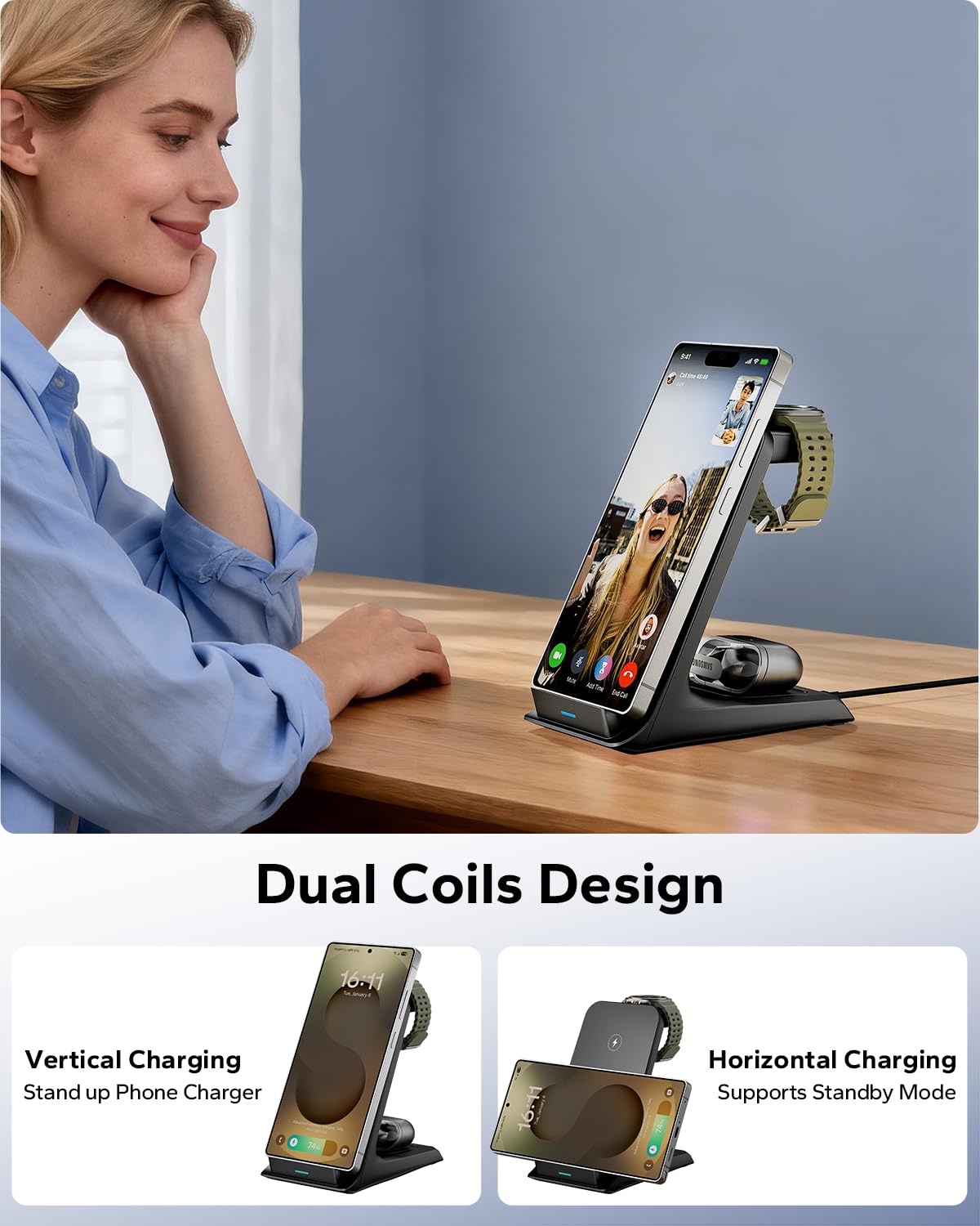 Eddibox Buds charging dock for quick, organized power.