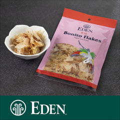 Eden bonito flakes top stews for savory brightness.