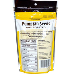 Eden Foods Organic Pumpkin Seeds in resealable packaging, ideal for camping and on-the-go.