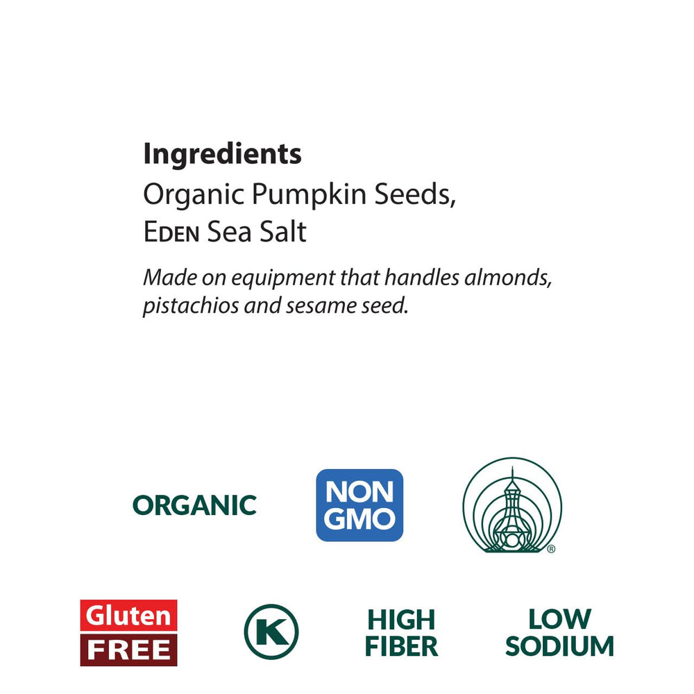 Magnesium and zinc-rich Eden pumpkin seeds highlighted for nutrition