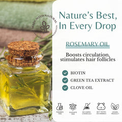 Edenika Rosemary Oil Conditioner side-view showcases rich hydrating formula for shiny hair.
