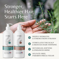 Edenika Rosemary Oil Shampoo side view highlights premium packaging and healthier hair care.