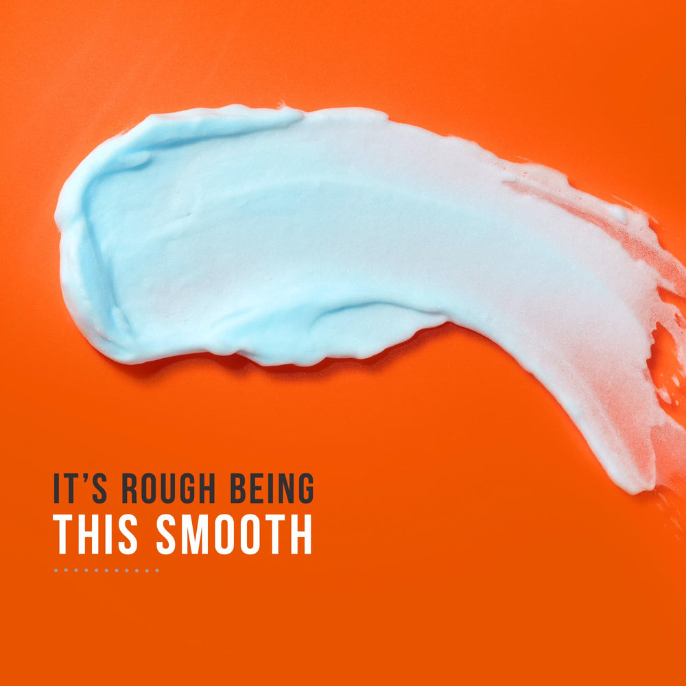 Edge logo close-up on packaging highlighting sensitive skin care commitment.