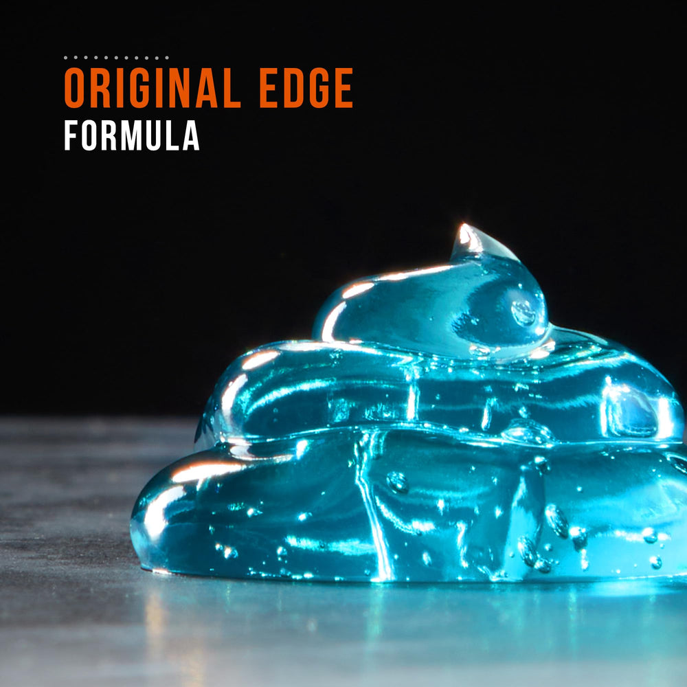 Front-facing Edge gel box and branding, designed for easy home grooming.