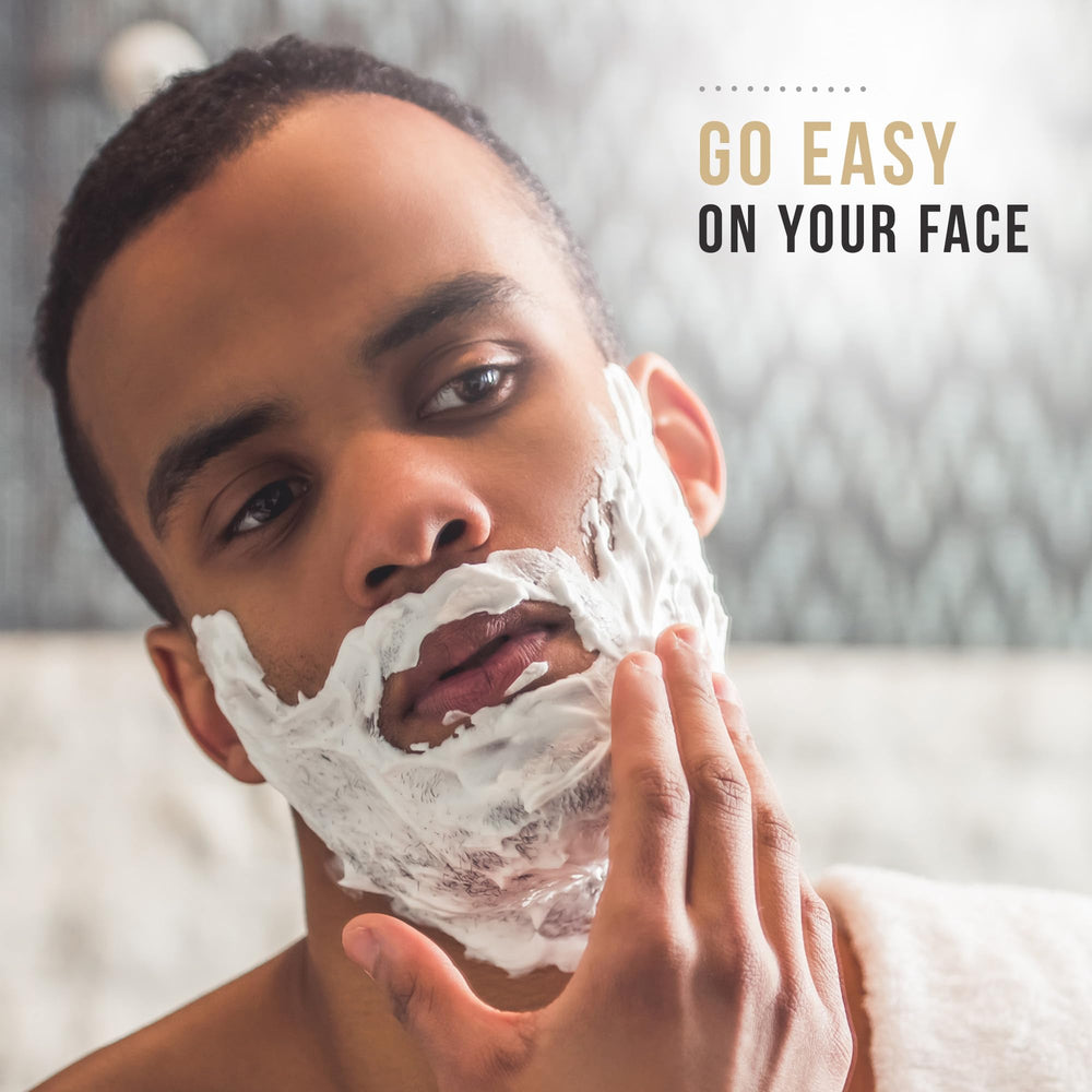 Gel texture close-up demonstrates hydrating formula for comfortable razor glide