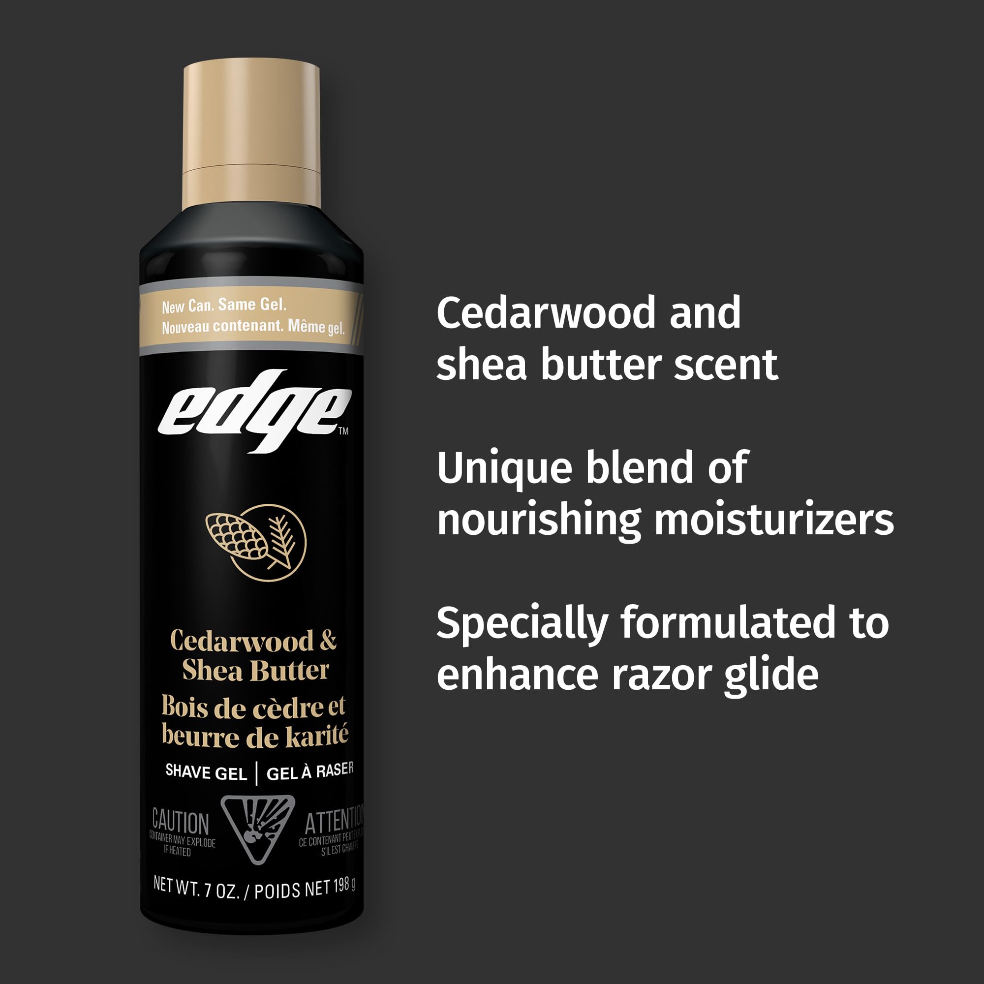 Creamy lather from Edge Shave Gel with cedarwood and shea butter for hydration