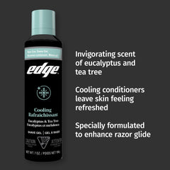 Edge Shave Gel 3-pack packaging for convenient grooming setup