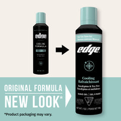 Edge Shave Gel closeup showing razor glide with moisturizing lubrication
