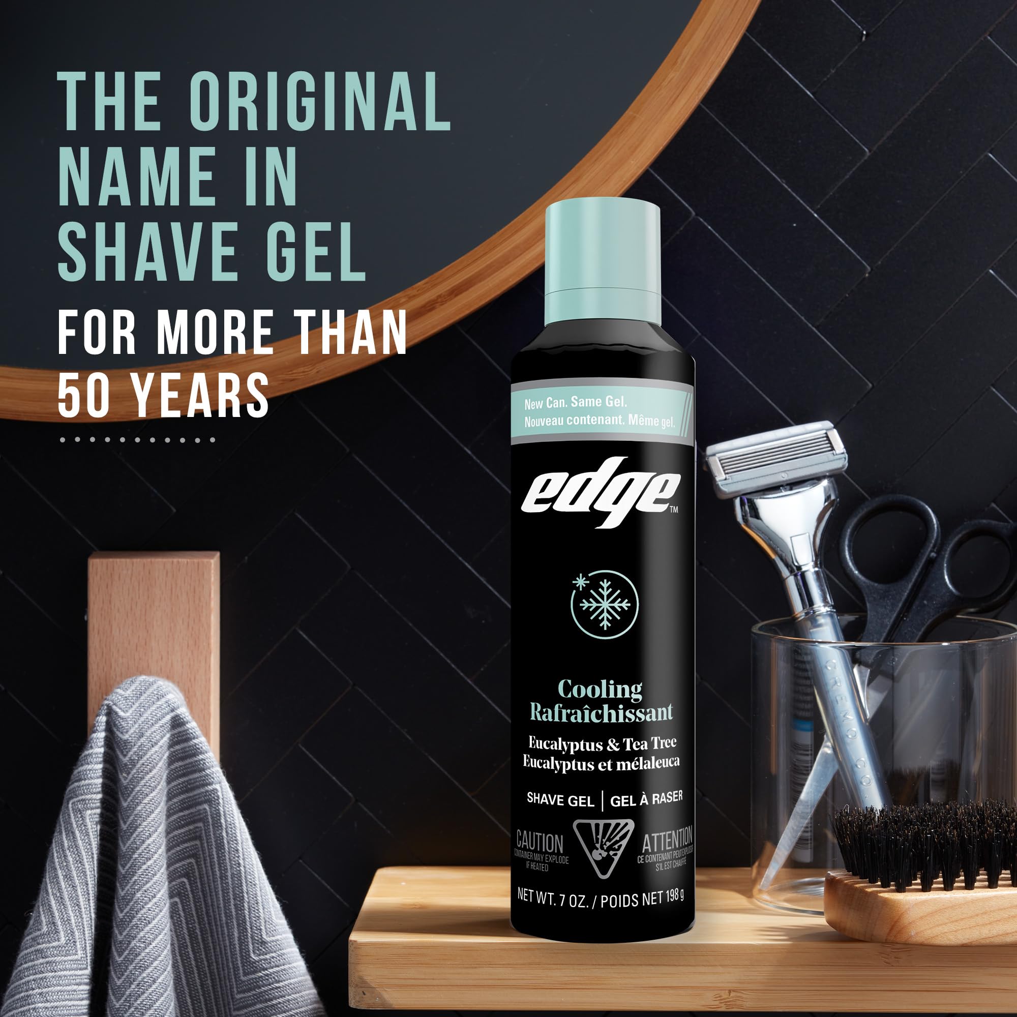 Edge Shave Gel refreshing finish after shave indicating calm skin