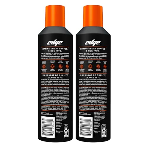 Edge Shaving Gel foam lather delivers protective foam for a smooth shave