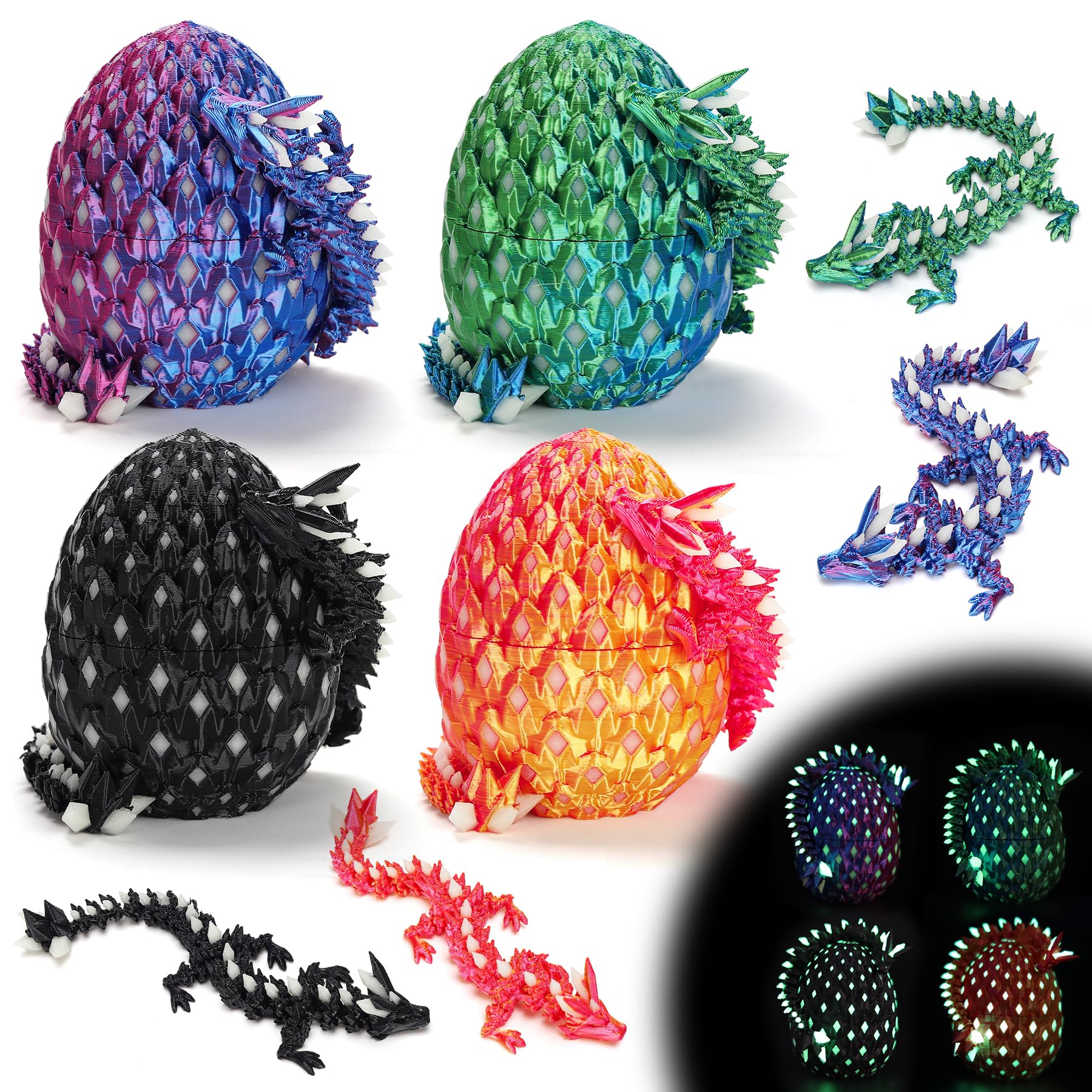 EDGRYJK dragon egg glow-in-the-dark display for nighttime ambience