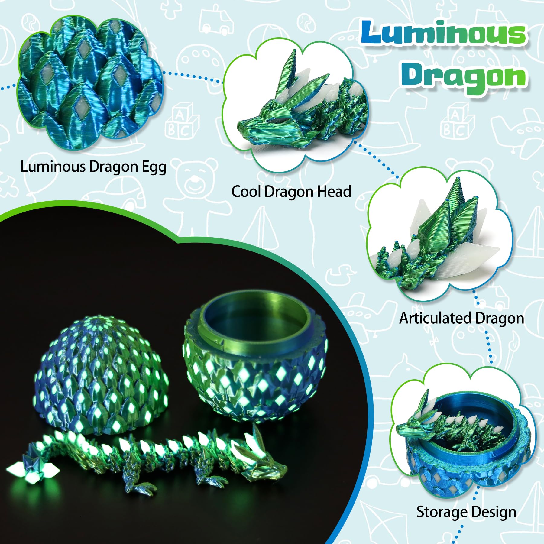 EDGRYJK dragon egg opened to reveal the dragon inside