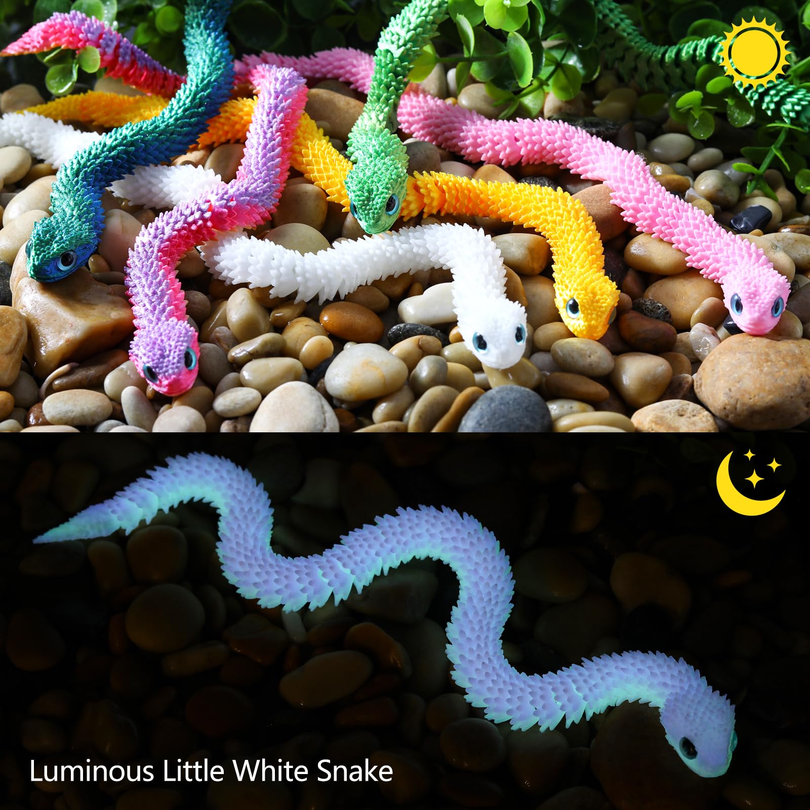 EDGRYJK snake fluorescent-white design adds magical glow to decor
