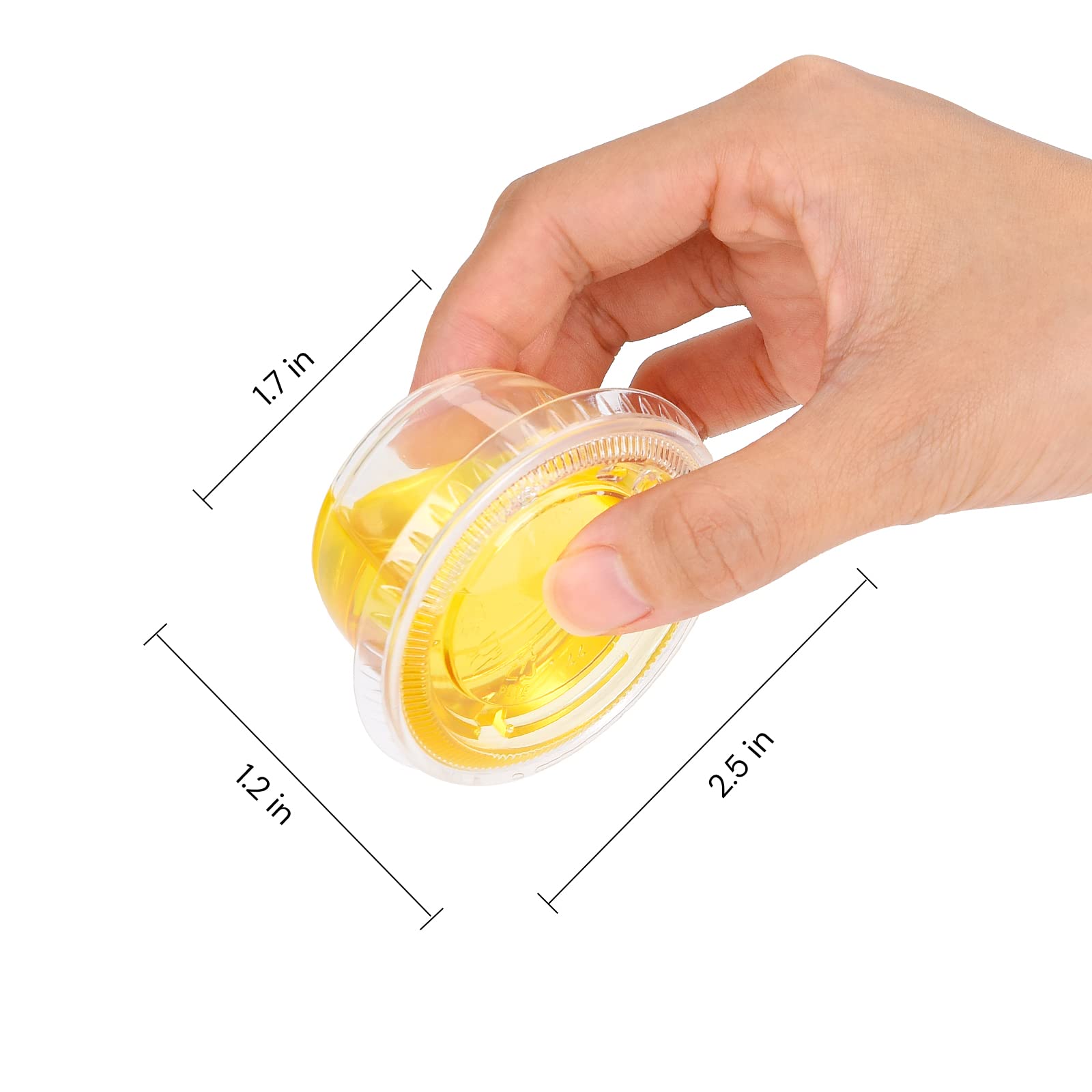 EDI 2 oz condiment cups ideal for dips, dressings, and small snacks