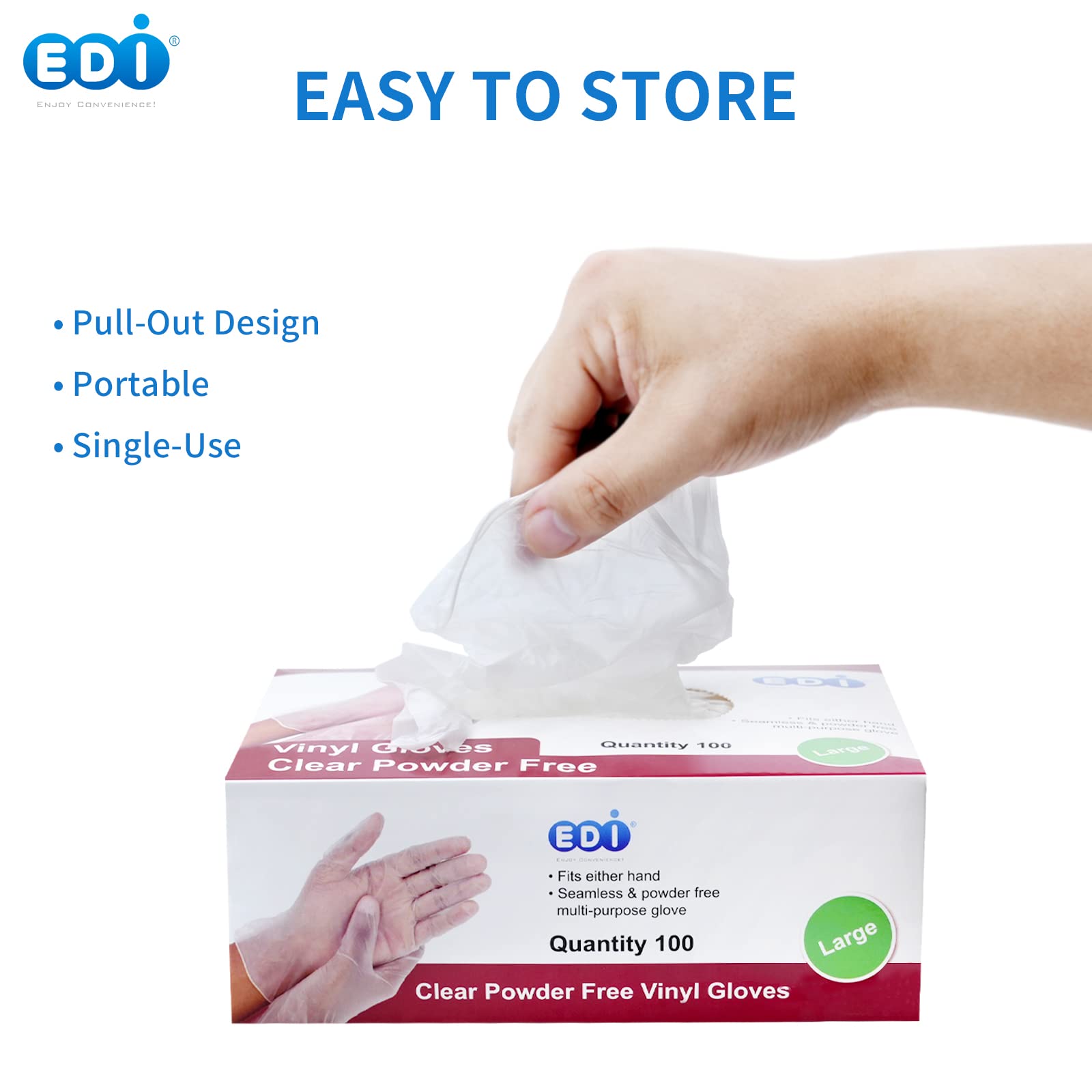 EDI 100-count bulk pack keeps gloves handy for chores