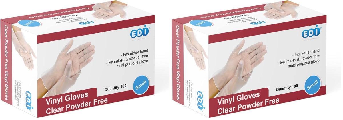 EDI clear vinyl gloves for clean hands during food prep and chores