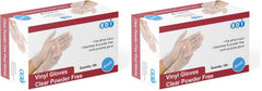 EDI clear vinyl gloves for clean hands during food prep and chores