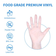 EDI powder-free vinyl gloves provide smooth donning and comfortable wear