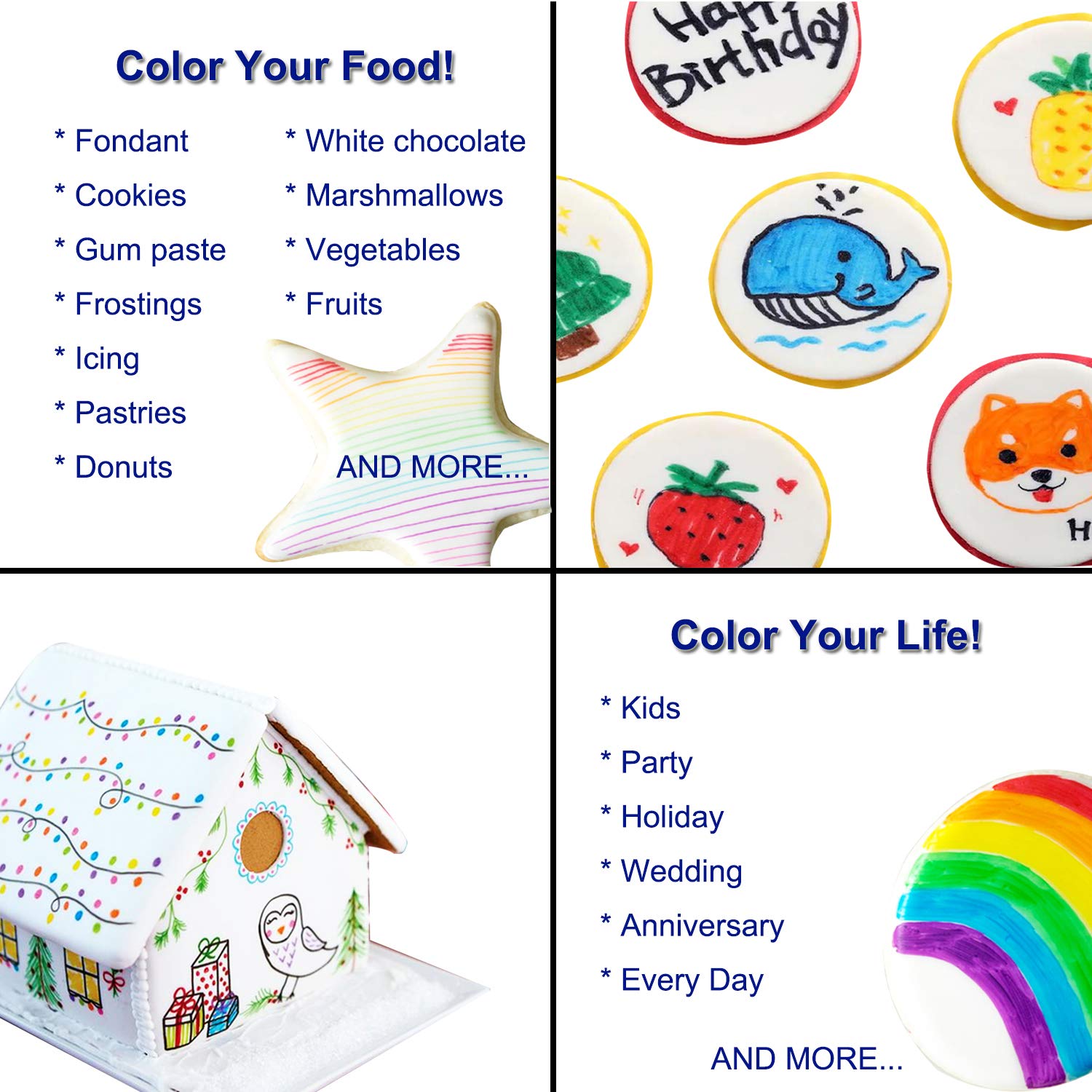 EdibleInk kid-friendly markers for safe, mess-free decorating fun.