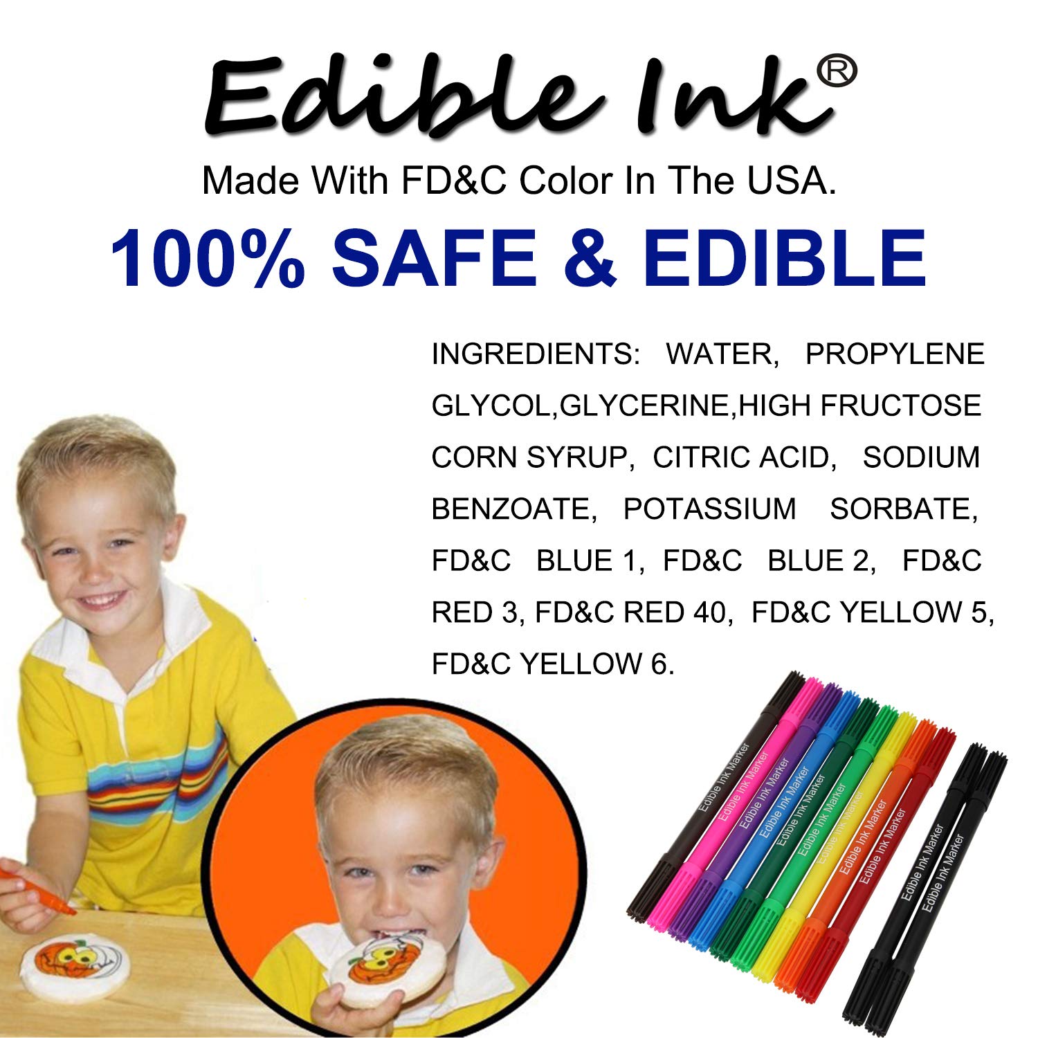 EdibleInk reusable flip-top case keeps pens organized and portable.