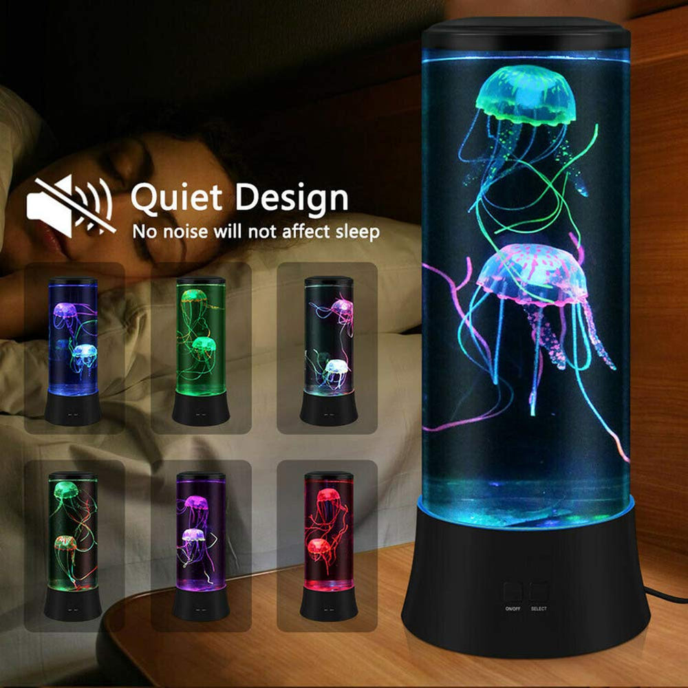 EDIER Jellyfish Lamp features simple button controls for color changes.
