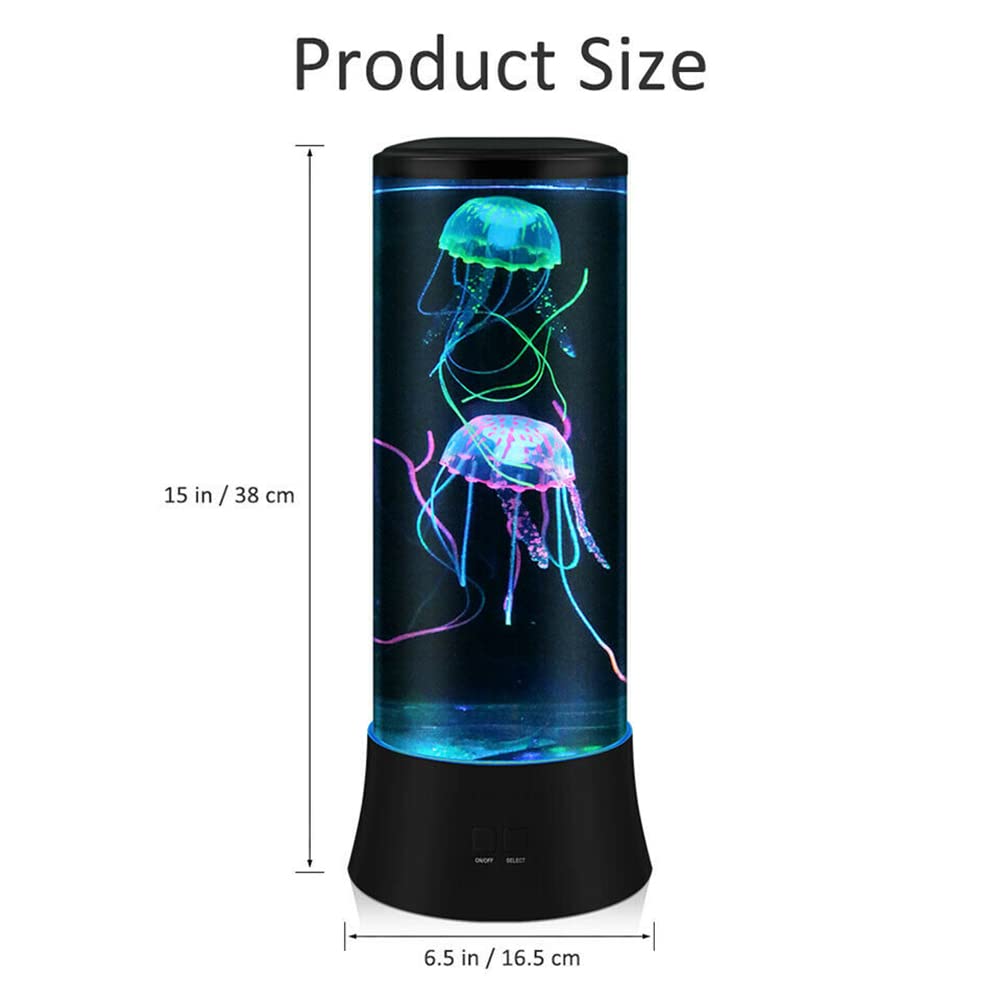 EDIER Jellyfish Lamp in LED projector mode casts underwater patterns on the ceiling.
