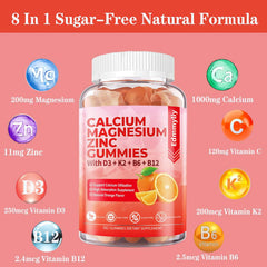Edmmyliy nutrition facts label highlighting 8-in-1 formula and absorption.