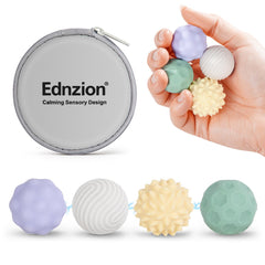 Ednzion pastel silicone fidget balls 4-pack for calming tactile focus