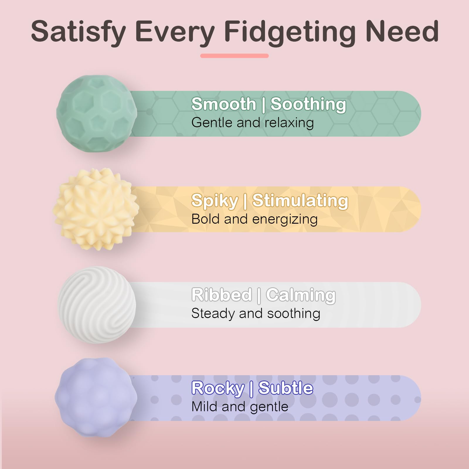 Ednzion safety-certified non-toxic silicone fidget ball for daily use