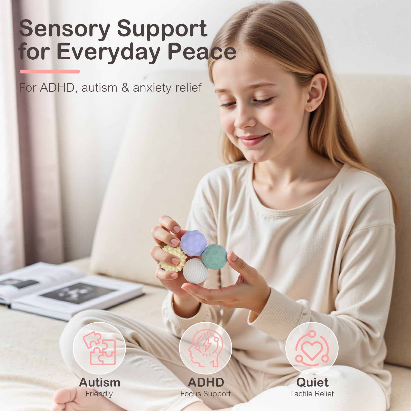 Ednzion travel-friendly fidget balls for on-the-go relief