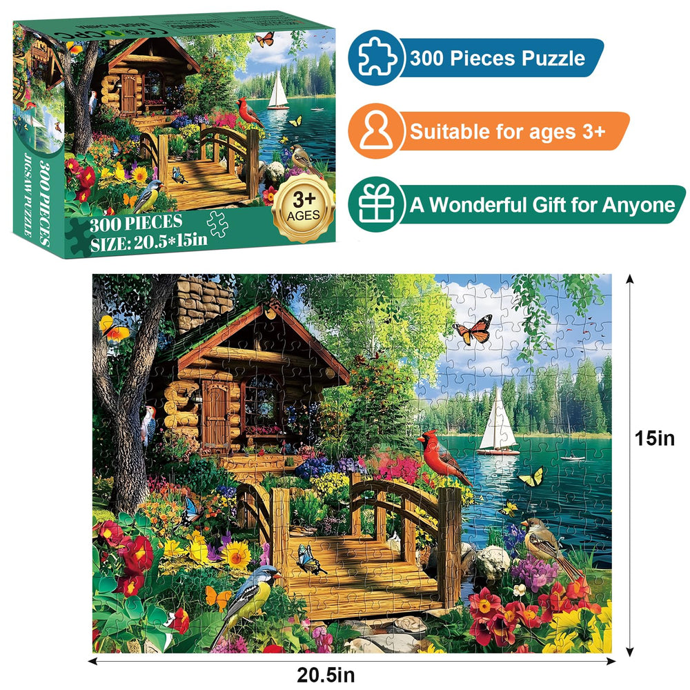 Edsjegn Blooming Meadow puzzle—colorful flowers and birds inspire calm focus.