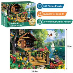 Edsjegn Blooming Meadow puzzle—colorful flowers and birds inspire calm focus.