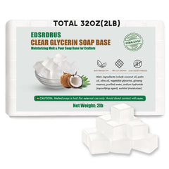 EDSRDRUS unscented glycerin soap base cubes ready for precise portioning and crafting