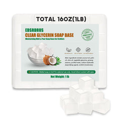 EDSRDRUS unscented glycerin soap base cubes for precise portions and easy melt-and-pour.