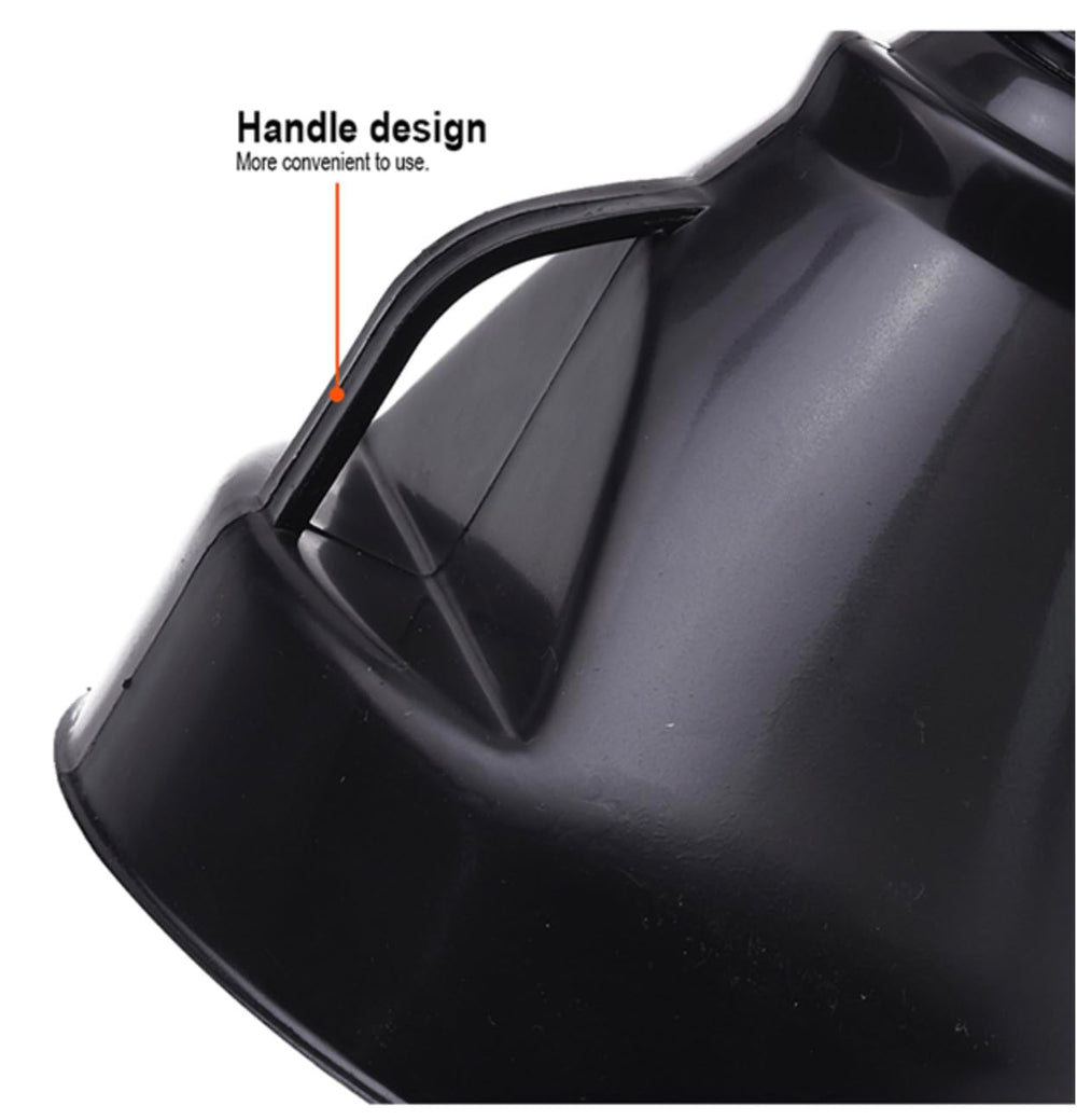 Edward Tools durable plastic funnel is built to last through repeated use.