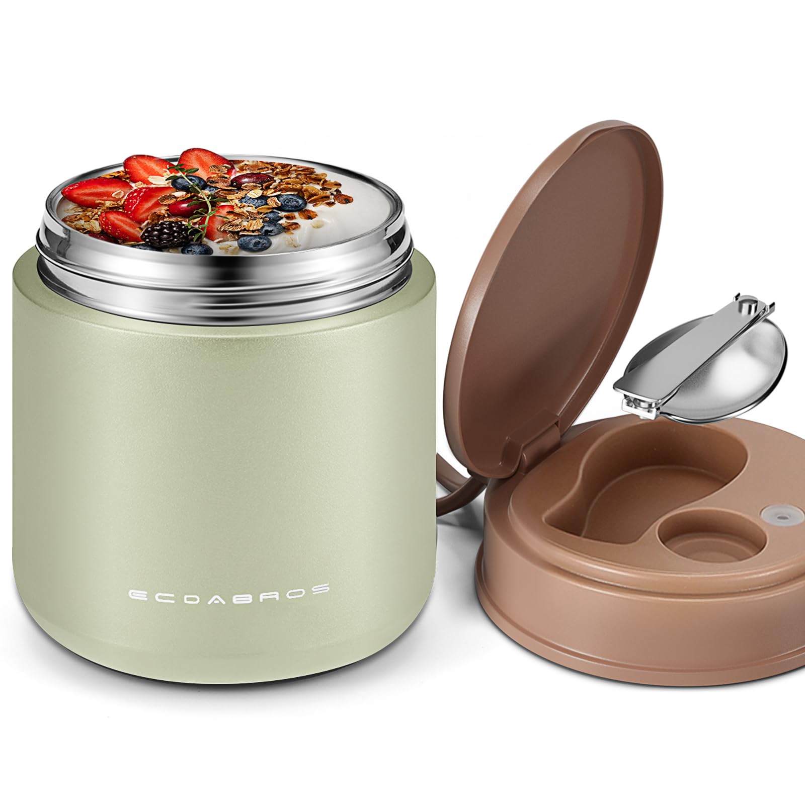 eedabros Kids Thermo lid with secure seal for spill-free lunches.