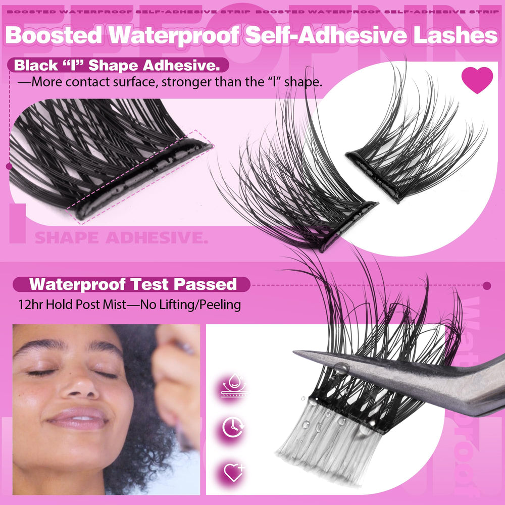 No glue needed with Eefofnn lash clusters for on-the-go touch-ups.