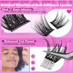 No glue needed with Eefofnn lash clusters for on-the-go touch-ups.