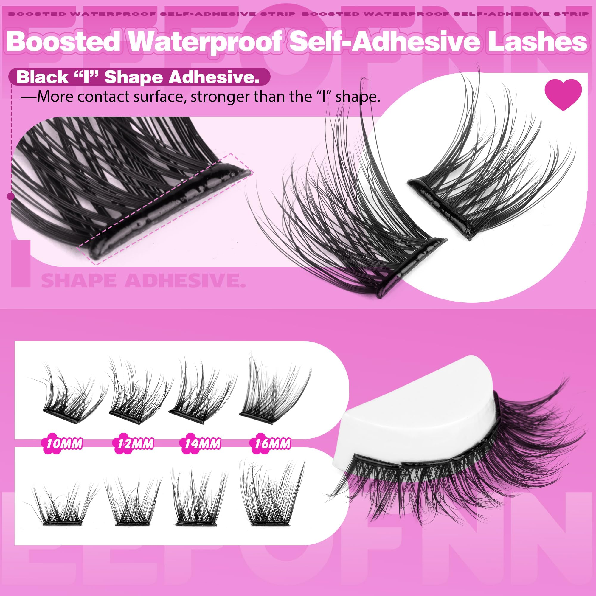 Tweezers included for precise placement during DIY lash application.