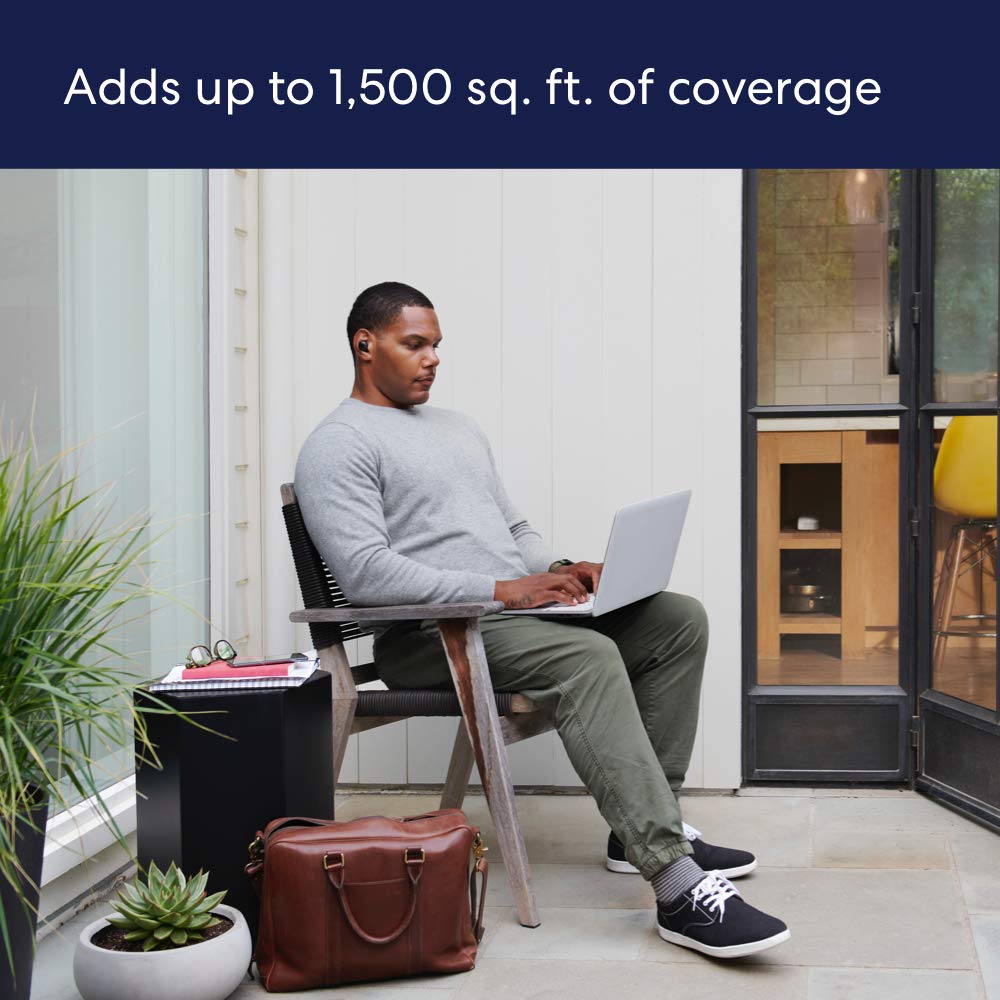 eero 6 extender back view compact for easy placement in any room