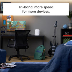 eero Pro 7 with coverage map highlighting 4,000 sq ft range
