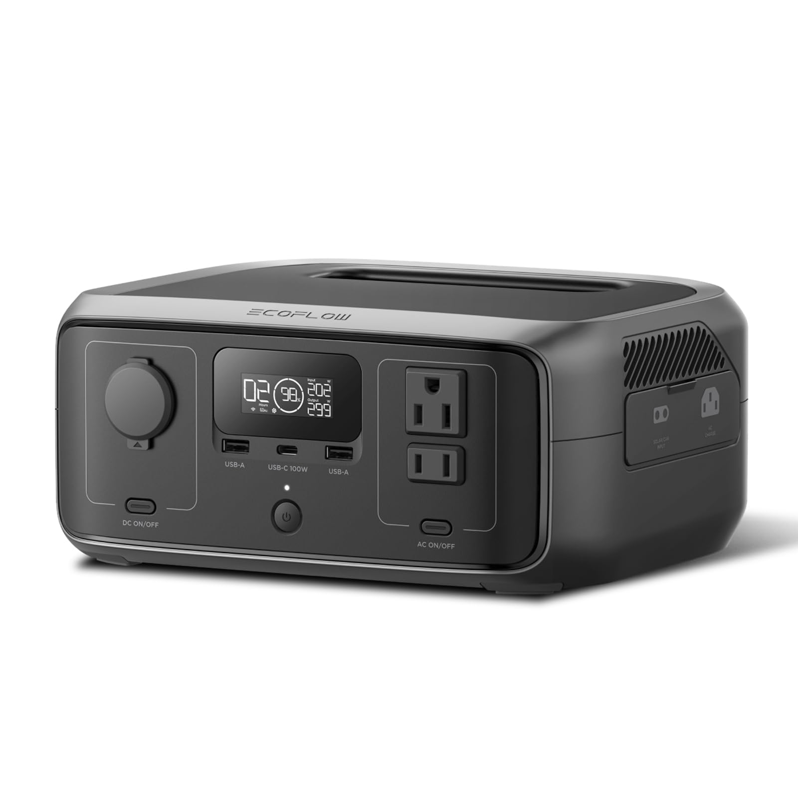 EF ECOFLOW River 3 front view for portable outdoor power