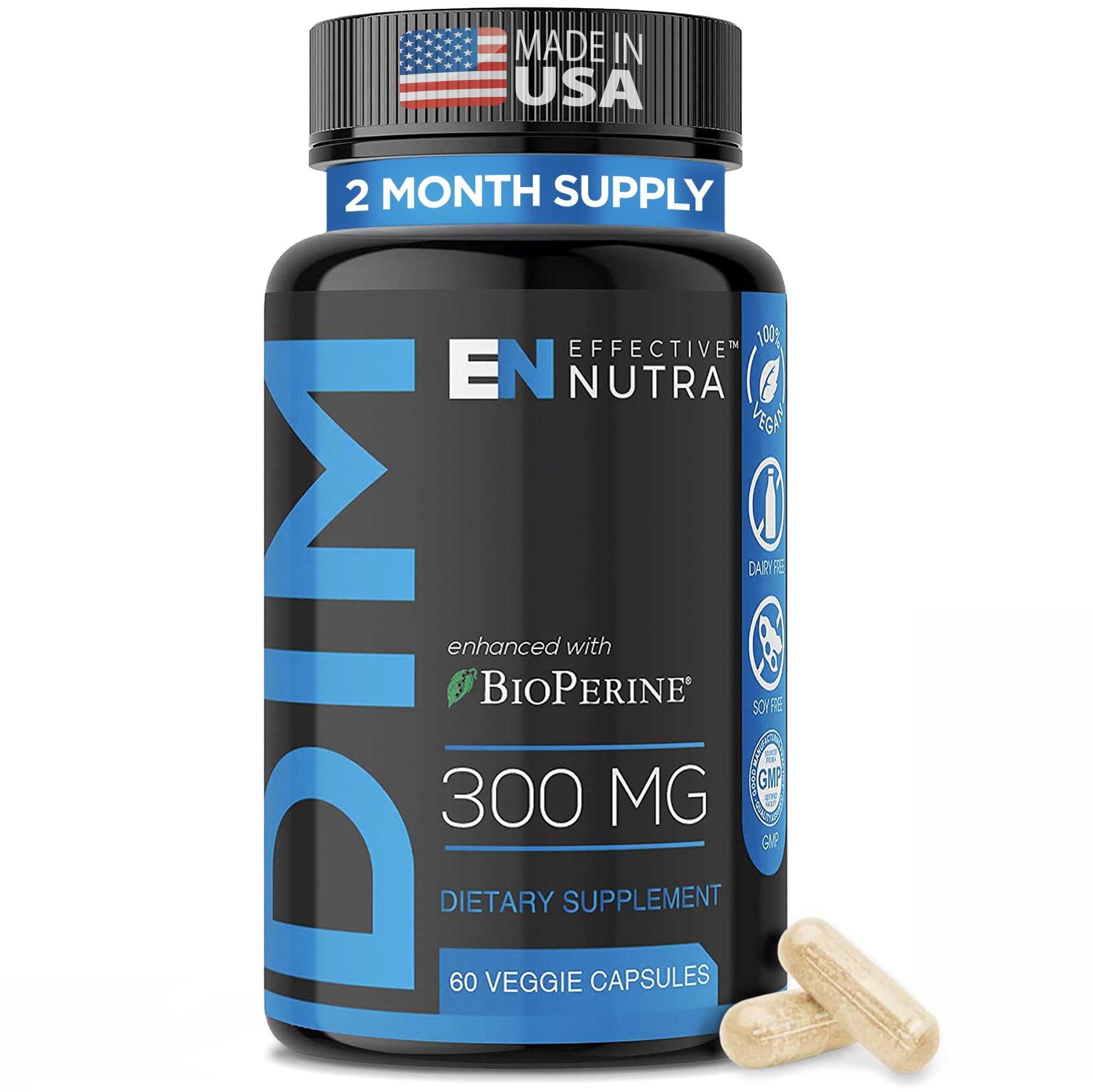 Effective Nutra Dim 300mg bottle showing high-potency capsules for daily balance