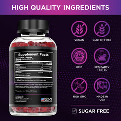 Effective Nutra Milk Thistle Gummies berry flavor label highlights natural taste.
