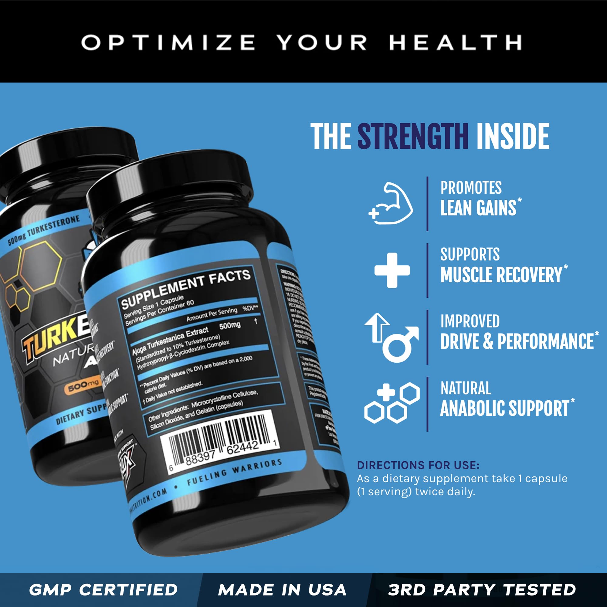 EFLOW Nutrition Turkesterone packaging image conveys premium quality and trust