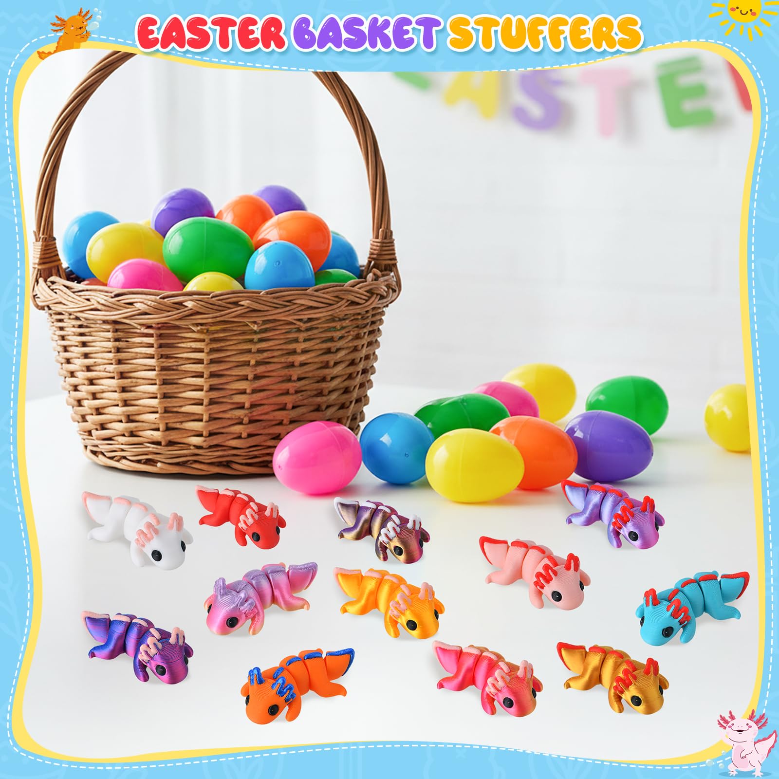 EFLSJIO Easter basket stuffer axolotl toys for gifting