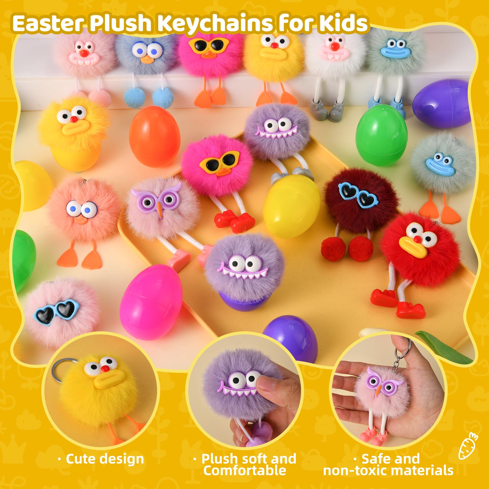 EFLSJIO Easter party favors double as compact basket fillers.