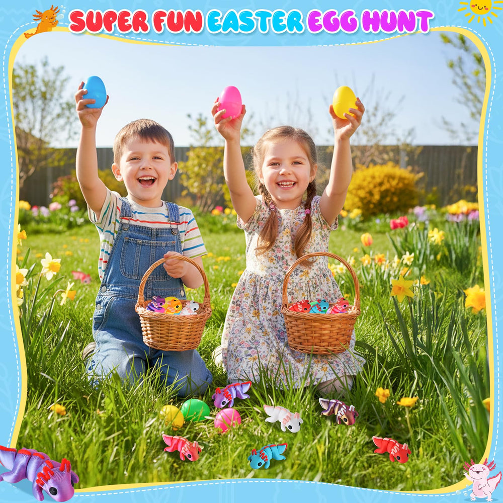 EFLSJIO Easter party favors featuring axolotl figures