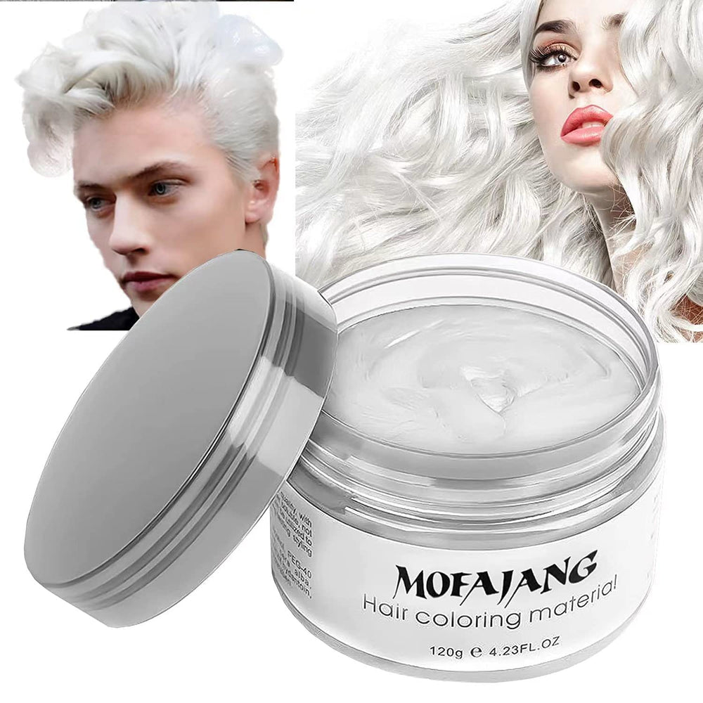 EFLY Hair Wax Color White packaging demonstrates easy temporary color with washable finish.
